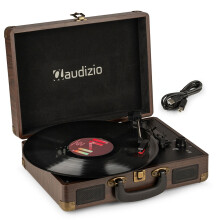 Fenton 102.045 RP114W Record Player Briefcase - Wood