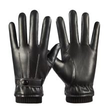Winter Leather Gloves for Men Driving Motorcycle Gloves