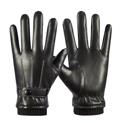 Winter Leather Gloves for Men Driving Motorcycle Gloves