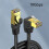 1-5m Length Cat8 Networking Cable 10Gbps Flat Ethernet Patching Cord for 2m Bend right 2