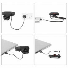 2X Lampe de Velo Avant et Lampe Arriere Rechargeable de USB pour Le Velo Lampe de Poche Avant et Arriere