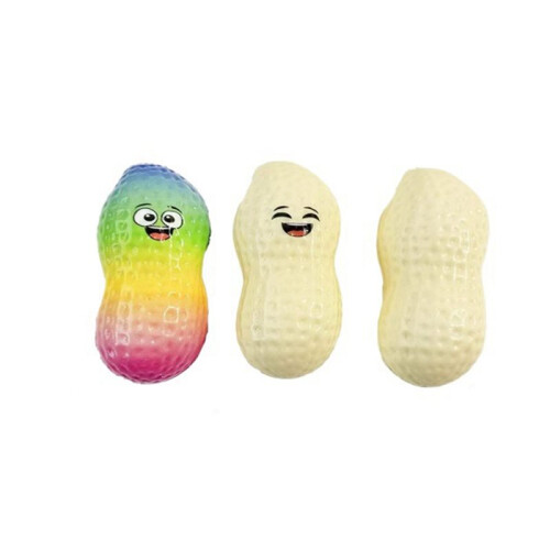 3 PCS Crunchy Peanut Squishy, Random Colour for  Face Squishy Peanut Durable Material Stress Relief Tools