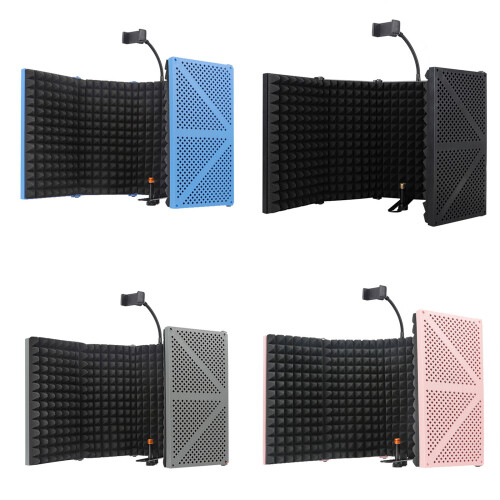 Sound Shield Isolations, Acoustics Screen Professional Foldable Sound Absorbers Black 1