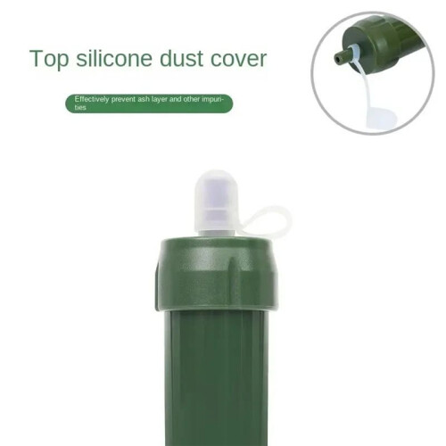 1 Stück -Wasserfilter-Strohhalm für Outdoor-Camping, ABS + PE-Wasserbeutel für Überlebens- oder Notfallausrüstung