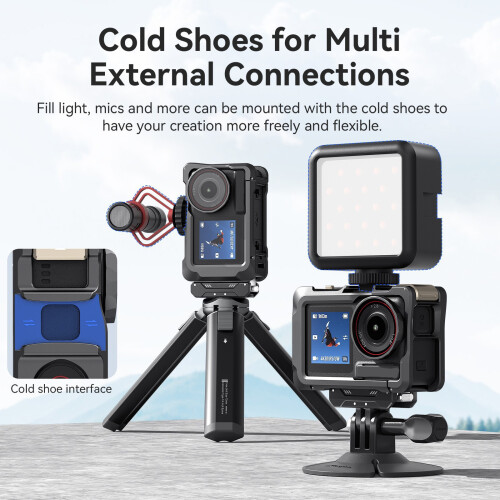 Multifunctional Camera Cage Easy Mounting with Lens Guard for Action 4/3 1