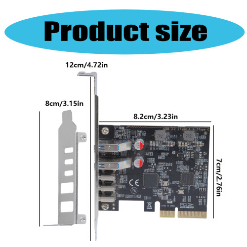 USB3.2 Gen 2 PCIe 4X Adapter 5 Port USB 3.2 PCIE Card For Efficient Performances 2