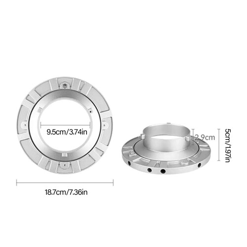Durability Lightweight Bowen Mount Adapter Compatible for Studio Lighting 2