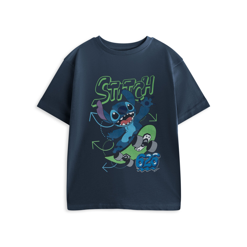 Disney (11-12 Years) Lilo & Stitch Short Sleeved T-Shirt (Boys Blue)