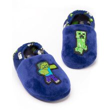 (1 UK Child) Minecraft Mule Slippers (Boys Blue)