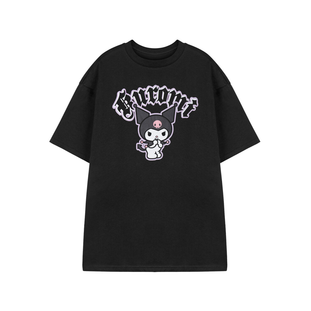 Hello Kitty (X-Large) Short Sleeved T-Shirt (Womens Black)