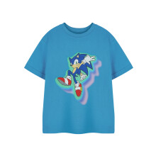 (11-12 Years) Sonic the Hedgehog Short Sleeved T-Shirt (Boys Blue)