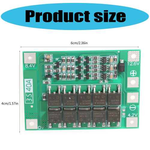 3-string 40A Battery Management Board for Continuous Discharge & Enhancement Board 2
