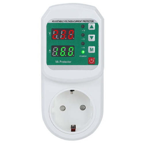 Multifunction over Voltage Current Protector EU Plug Socket Automatic Voltage Current Protector Socket 1