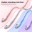 USB C to USB C Fast Charging Cable Fast Speed Data Sync Cable for Tablets Laptops 2m Pink 2
