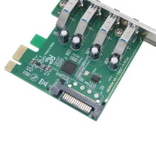 4-Poort PCI Express USB 3.0 Controller Kaart USB 3.0 Uitbreidingskaart Multi-Poort Type-A VL805