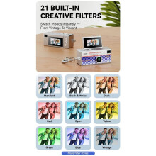 Digital Camera 180 Flip Screen Selfile Keychain Camera Retro Support Memory Card 1080P HD Very Camcorder Video DV D