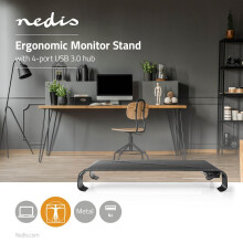 Monitorhalterung | Ergonomie: Ja | Maximale Tragfähigkeit: 18 kg | Universal | USB-Hub | Höhenverstellbar: Nein