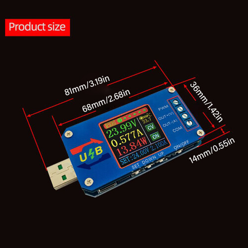 USB Voltage Regulator Constant Voltage Constant Current 5v to 12v Voltmeter 2
