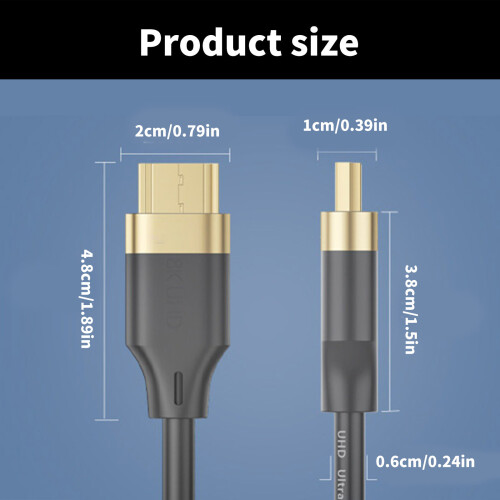 2.1 Video Cable 8K60hz 144hz Refreshing 48Gbps Fast Speed Transfer 3D Visual 1m 2