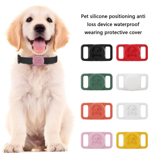 Silicone Pet Collar Protective Case for Dog Collar Holder Protections Case White 2
