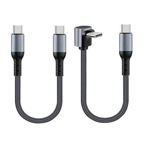 60W Type C Charging Cable PD60W 480Mbps Fast Speed Data Transfer USB C Cord 25cm elbow 2