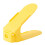 (Yellow)Space Saving Plastic Shoe Stand Dual Levels Adjustable Features Bedroom Use 1