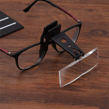1.5X/2.5X/3.5X Magnifying Glass Optical Instruments Folding Clip  Eyeglass Loupe with 3 Acrylic Lens 85x30mm
