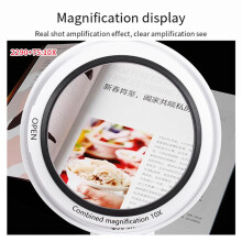 Handheld Magnifying Glass Loupe with LED Light Illuminated Magnifier Removable Optical Lens Magnifier 2290+75