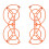 1 Pair Impact Protections Rings Propeller Guard for UAV Full Coverage Pink 2