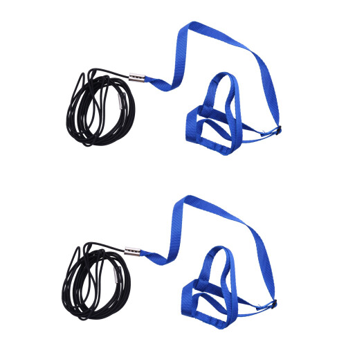 2X Pet Bird Harness and Leash,Adjustable  Bird Harness Leash - Pet Anti-Bite Training Rope(M)