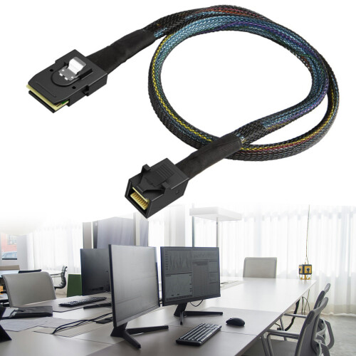 High Performances Internal MiniSAS SFF8643 to MiniSAS SFF8087 Cable 0.5m 2