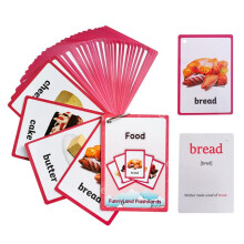 35 Cartes Recto-Verso sur le Thème de L'Alimentation en Anglais pour Enfants, Cartes Éducatives et Cognitives