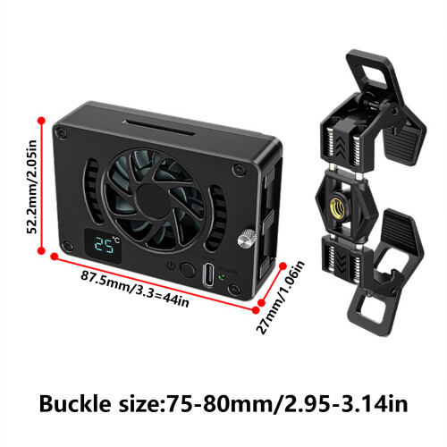 Smartphone Semiconductor Cooling Fan with 30dB Low Noise Type C Charging Port Section B 1