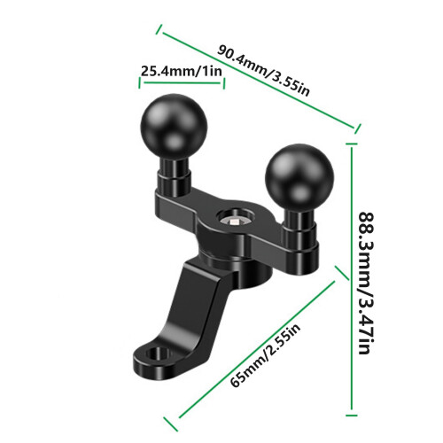 Motorcycle Mount Fork Stem Base 1in Ballhead Navigation Holder Bracket Stand 1