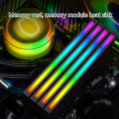 Customizable ARGB Memory Heat Dissipator for Improve Stability in Gaming Silver 2