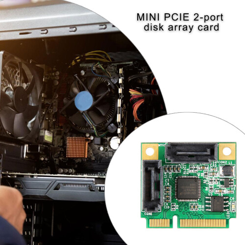 2 Port SATA3.0 Small PCIE Controller Support RAID0/1 Small PCIe Expansion Card 2