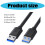 Versatile USB3.0 Male to Male Cable Charging Wire for Computers External Devices 0.5m 3