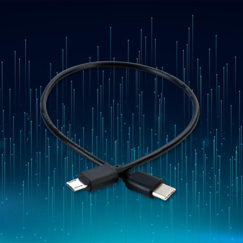 USB C To Micros USB Cord For Data Syncing And Powering Devices 25cm/9.84inch 2