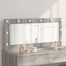 vidaXL Vanity Mirror Rectangular Grey Sonoma 100 x 45 x 18 cm