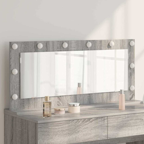 VidaXL vidaXL Vanity Mirror Rectangular Grey Sonoma 100 x 45 x 18 cm