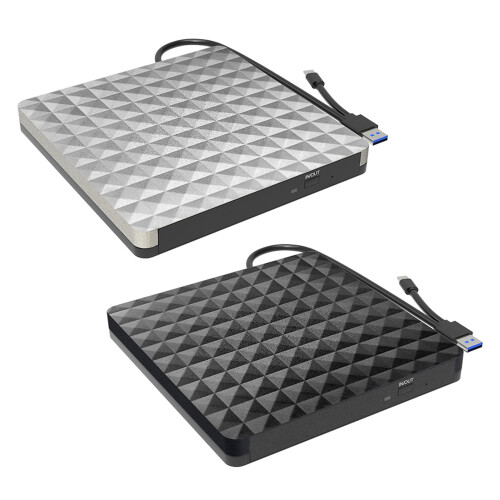 DVD Writer Reader Drives Burners for Laptop with USB 3.0 and Type C Interfaces Silver gray 1