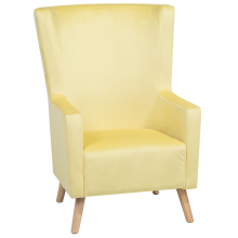 Wingback Chair ONEIDA Velvet Yellow