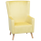 Beliani Wingback Chair ONEIDA Velvet Yellow 1