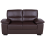 Beliani Sofa 2 Seater VOGAR Faux Leather Dark Brown 1