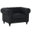 Beliani Armchair CHESTERFIELD Fabric Graphite Grey 1
