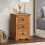Mercers Furniture Corona Medium 3 Drawer Bedside Solid Wood Pine Bedroom Furniture 1