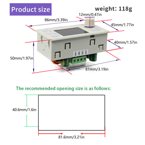 SK120X Adjustable Voltage Regulator LCD Display for Solar Charging Module 2