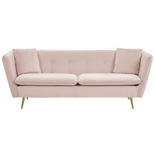 Sofa 3 Seater FREDERICA Velvet Pink