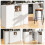 (White, MDF) Sleek 360 Rotating Bar Table – 198.5 x 30 x 75 cm 1