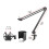 Microphone Boom Arm Desktop Mount Stand Rack Convenient Foldable Mic 39W white metal fram 3